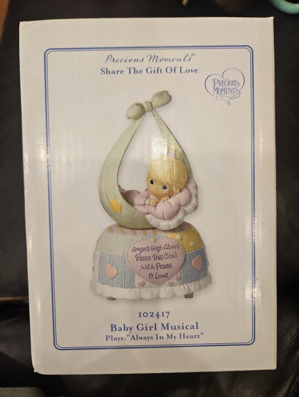 Precious Moments-Baby Girl Music Box Plays "Alway In My Heart" 102417 - Picture 5 of 6